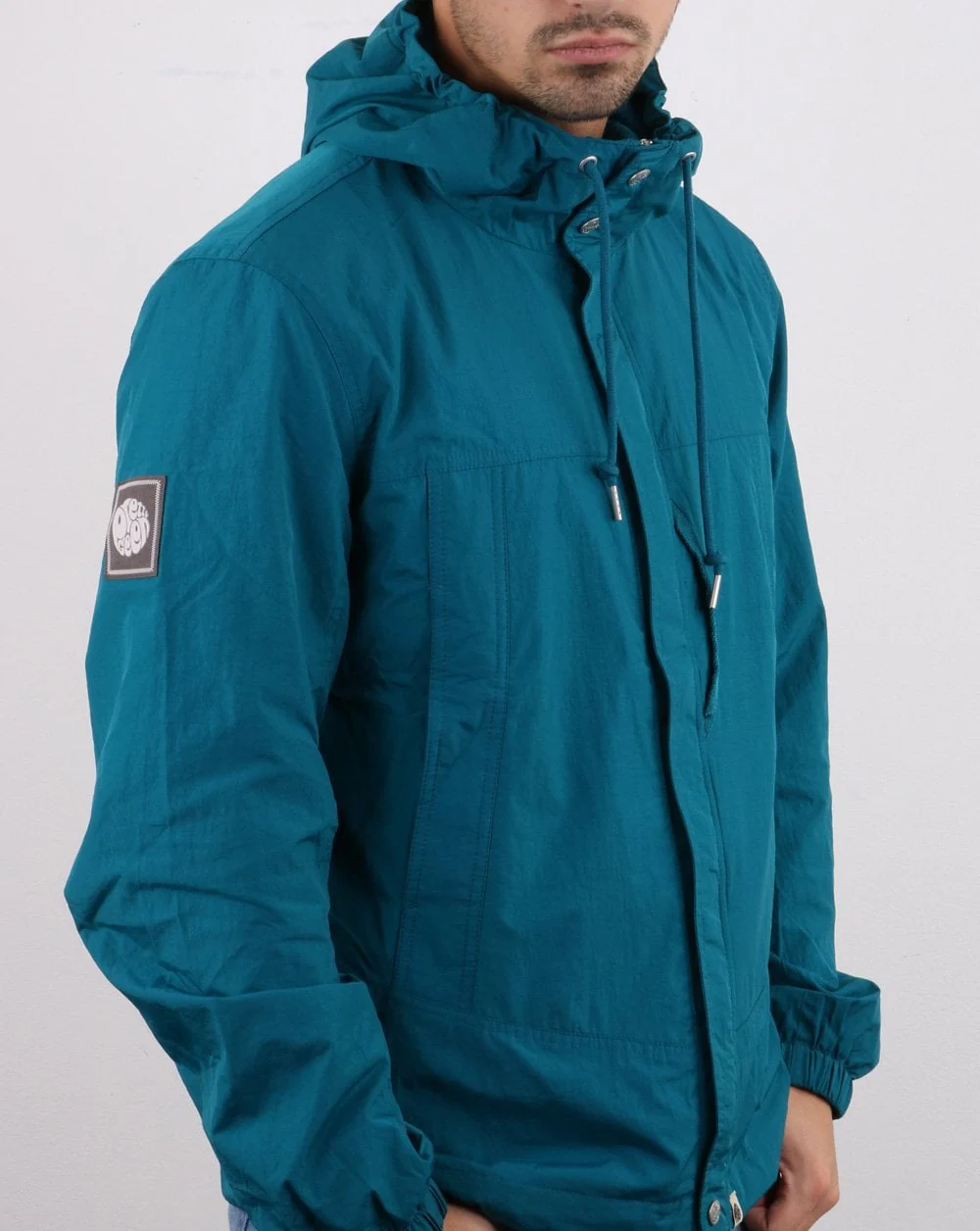 Pretty Green Zip Through Hooded Jacket Blue