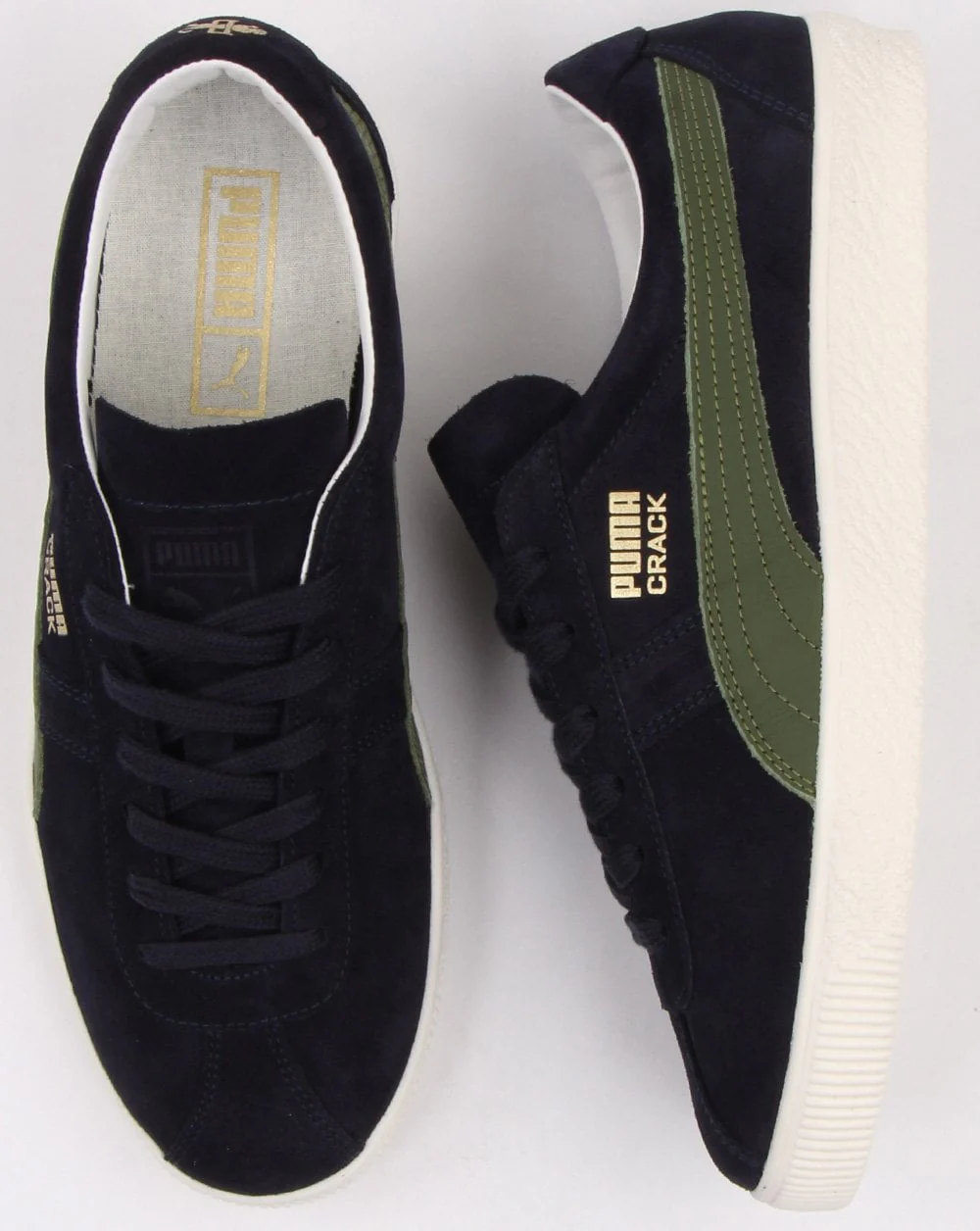 Puma Crack Heritage Trainer Navy/Green - Image 2