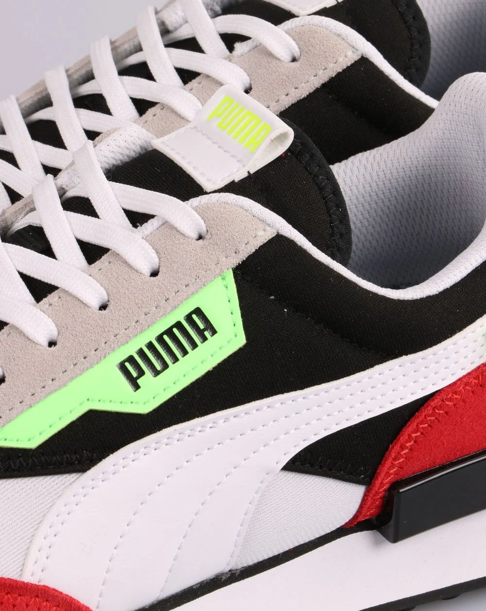 Puma Future Rider Retro Trainers White/Red/Black - Image 4