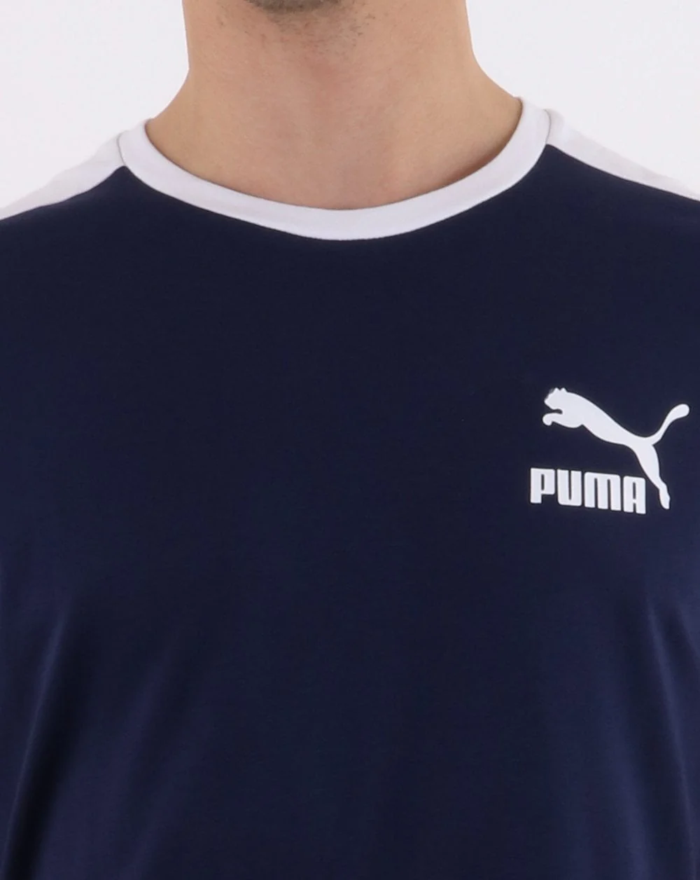 Puma Iconic T7 Slim T-shirt Navy - Image 4