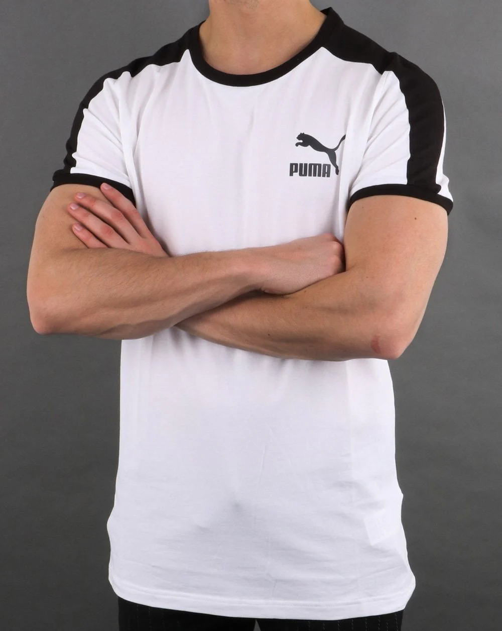 Puma Iconic T7 Slim T-shirt White - Image 3
