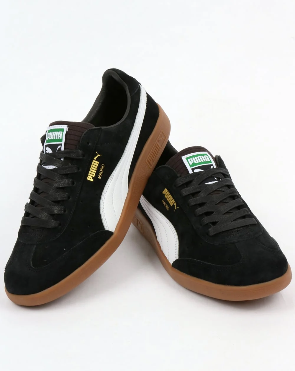 Puma Madrid Lux Trainers Black/White - Image 4
