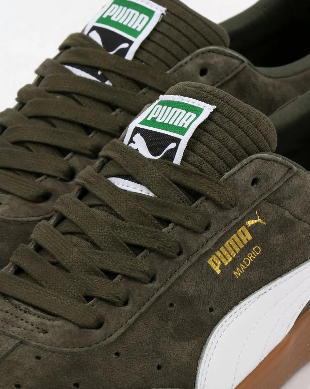 Puma Madrid Lux Trainers Olive Night/White - Image 4