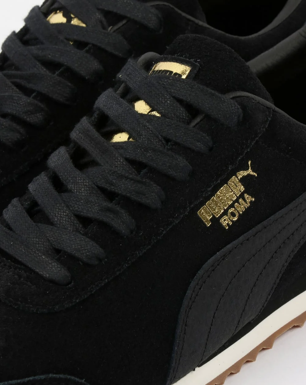 Puma Roma Premium Trainers Black/White - Image 4