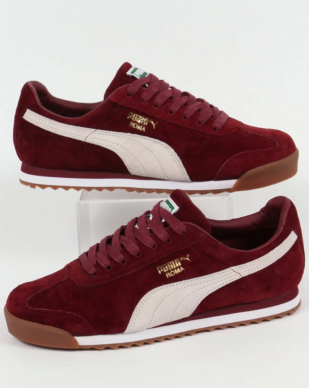 Puma Roma Trainers Burgundy/White