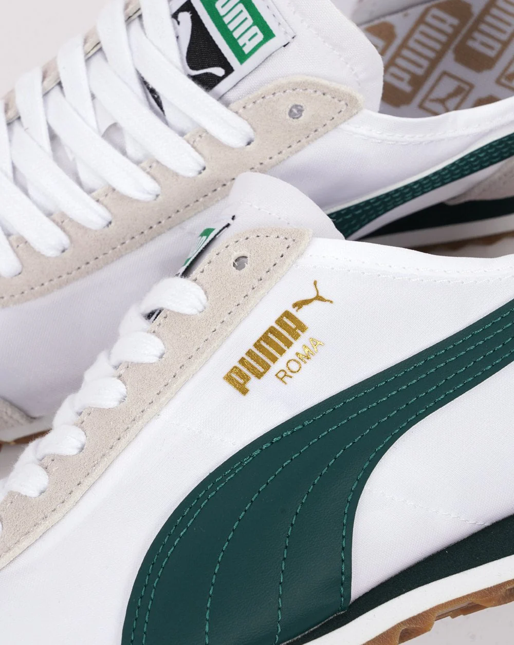 Puma Roma Trainers White Green Exclusive - Image 5