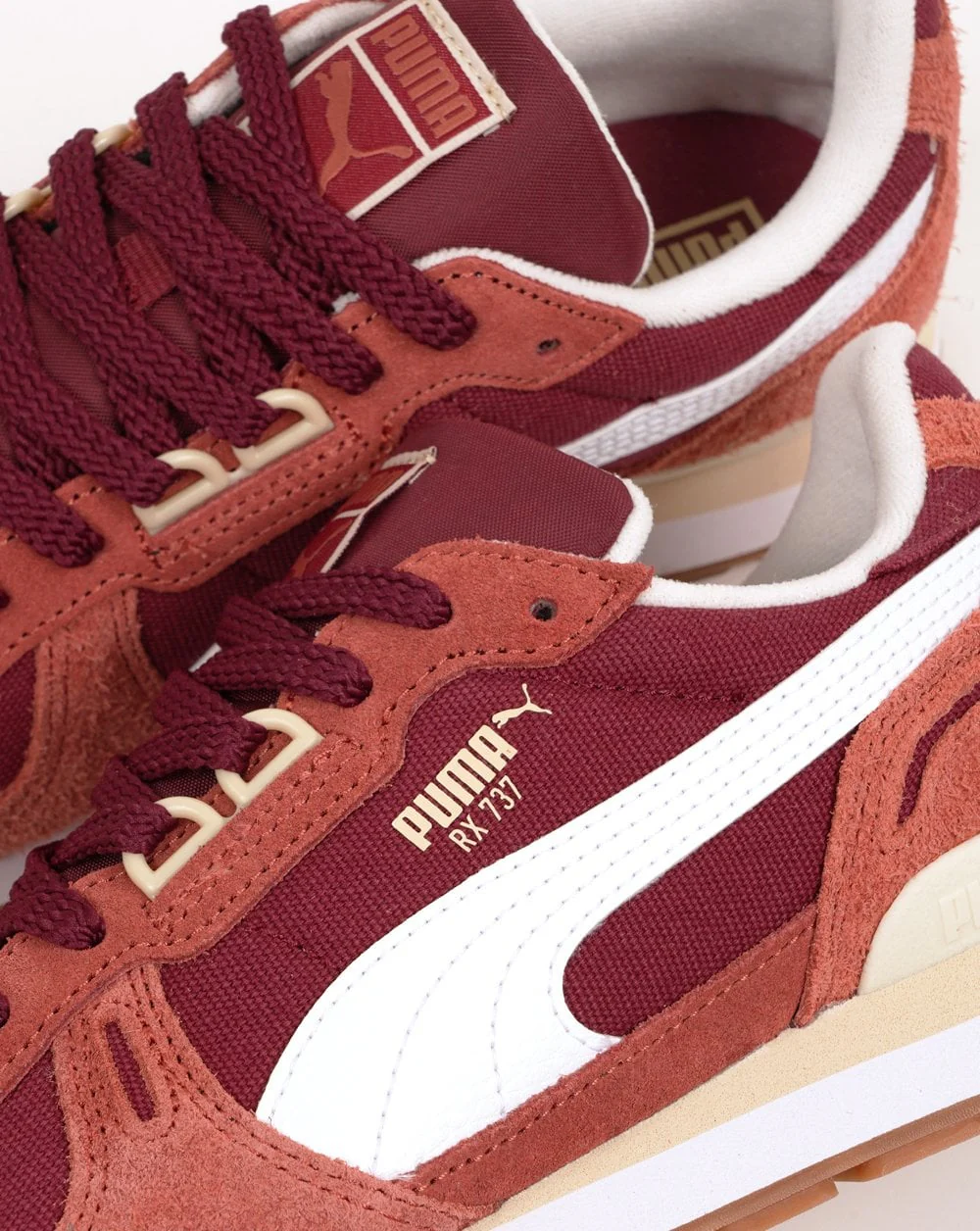 Puma RX 737 Vintage Trainers Team Regal Red - Image 3