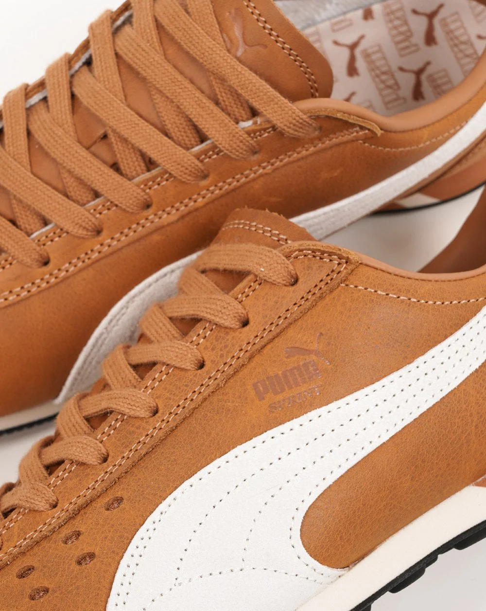Puma Sprint Premium Trainers Tan - Image 4