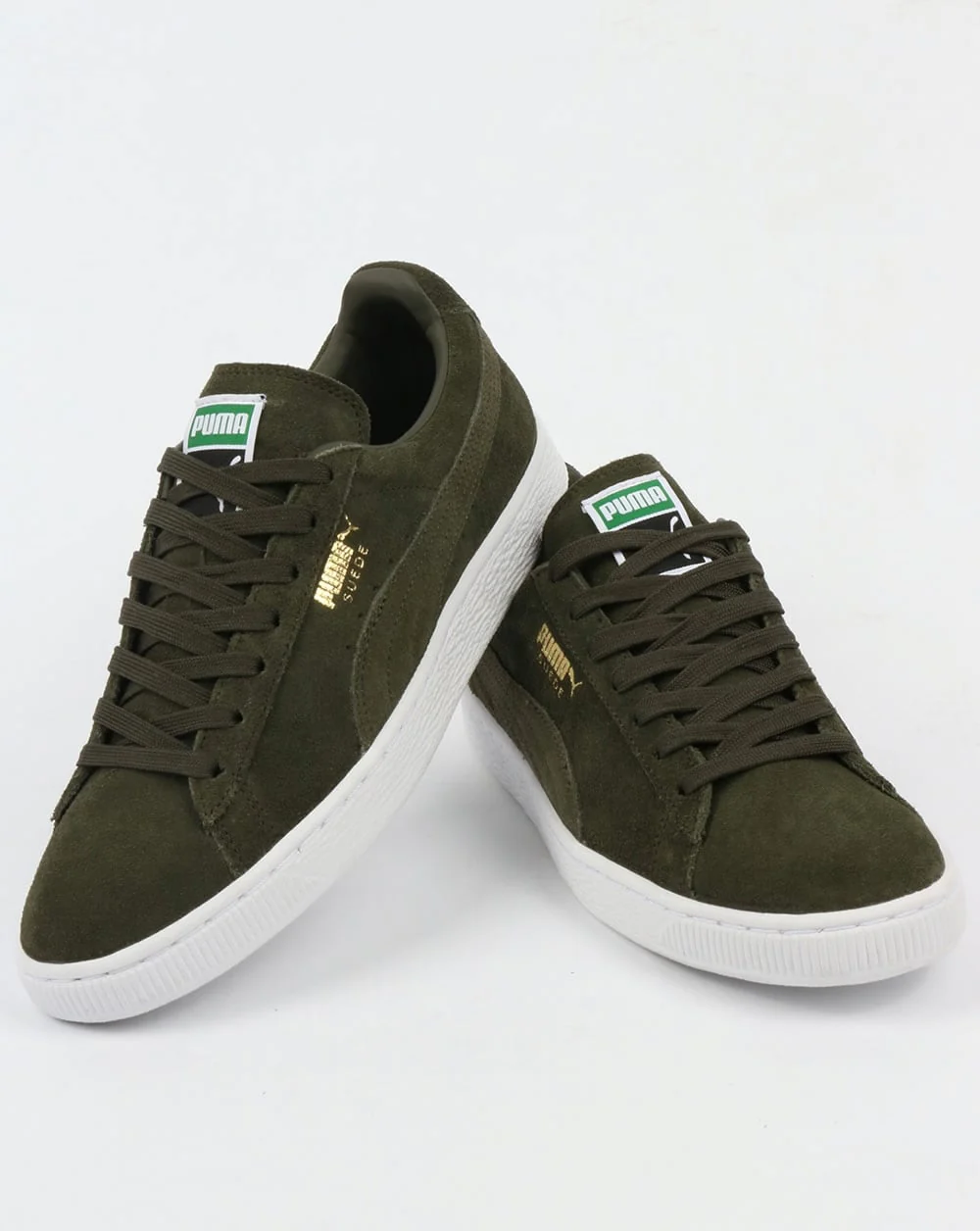 Puma Suede Classic Trainers Forest Night/White - Image 3