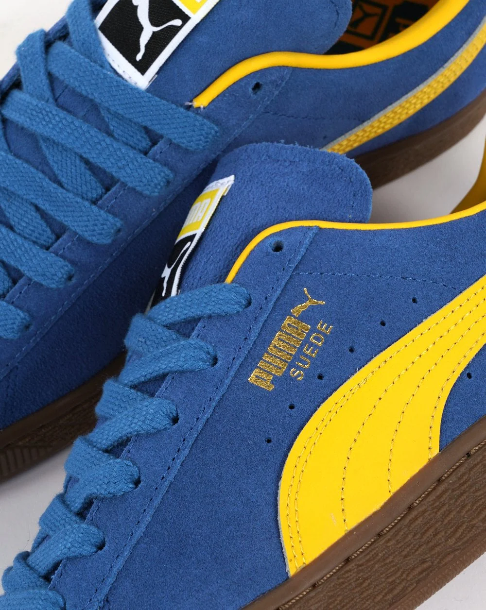 Puma Suede Trainer Bluebird Yellow - Image 3