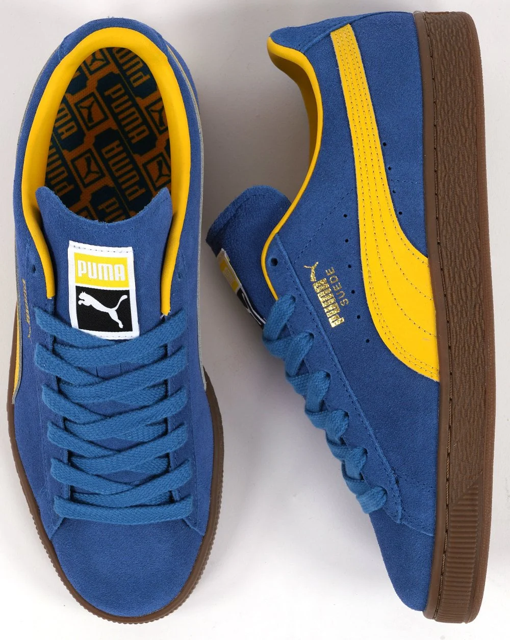 Puma Suede Trainer Bluebird Yellow - Image 4