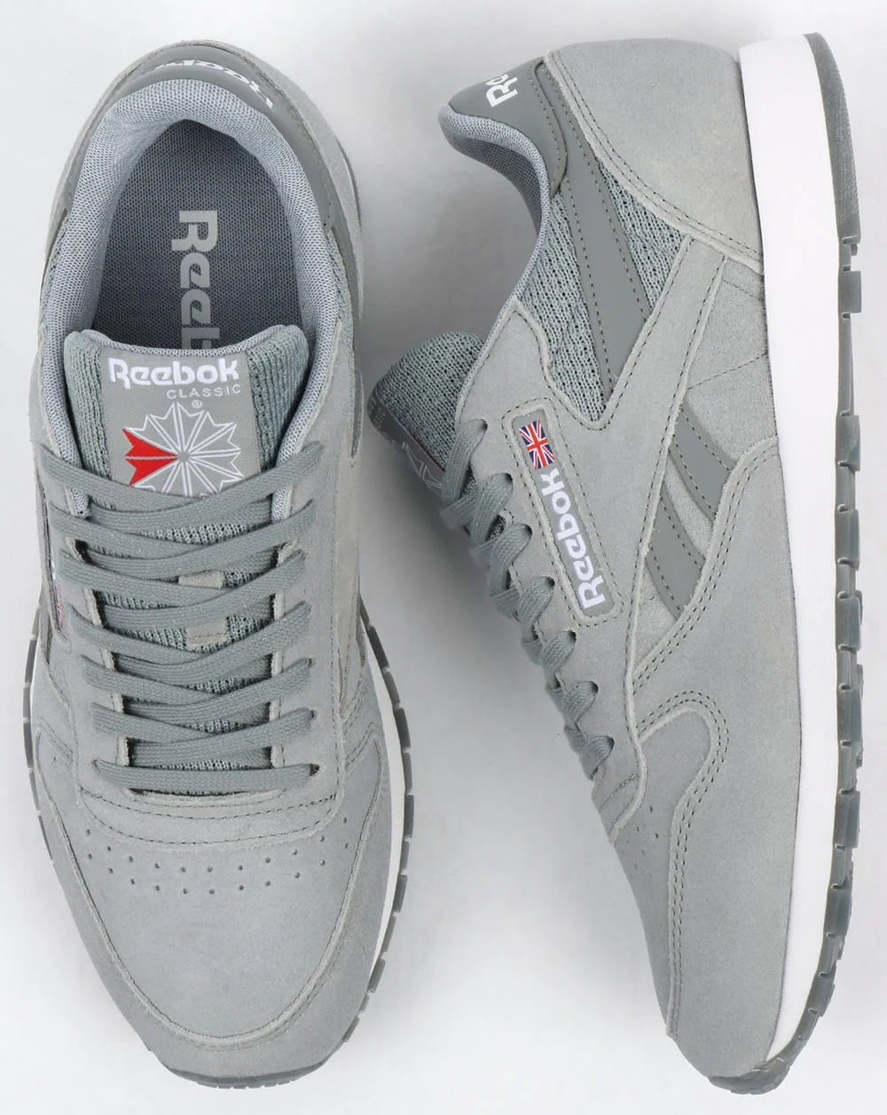 Reebok Classic Leather NM Trainers Flint Grey/White - Image 2