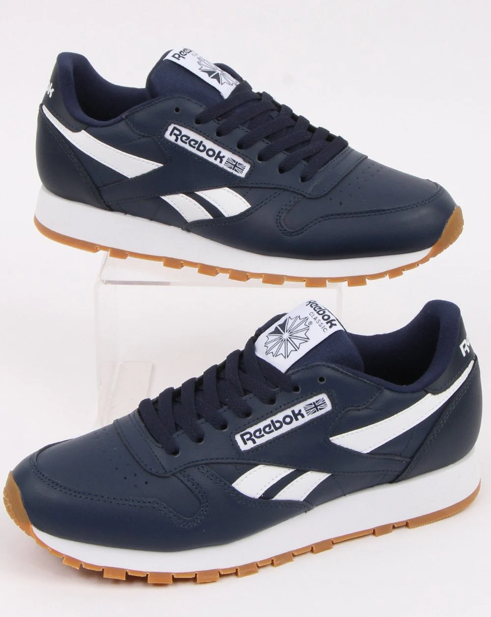 Reebok Classic Leather Trainers Navy/White