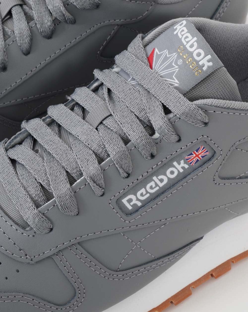 Reebok Classic Leather Trainers Pure Grey - Image 4