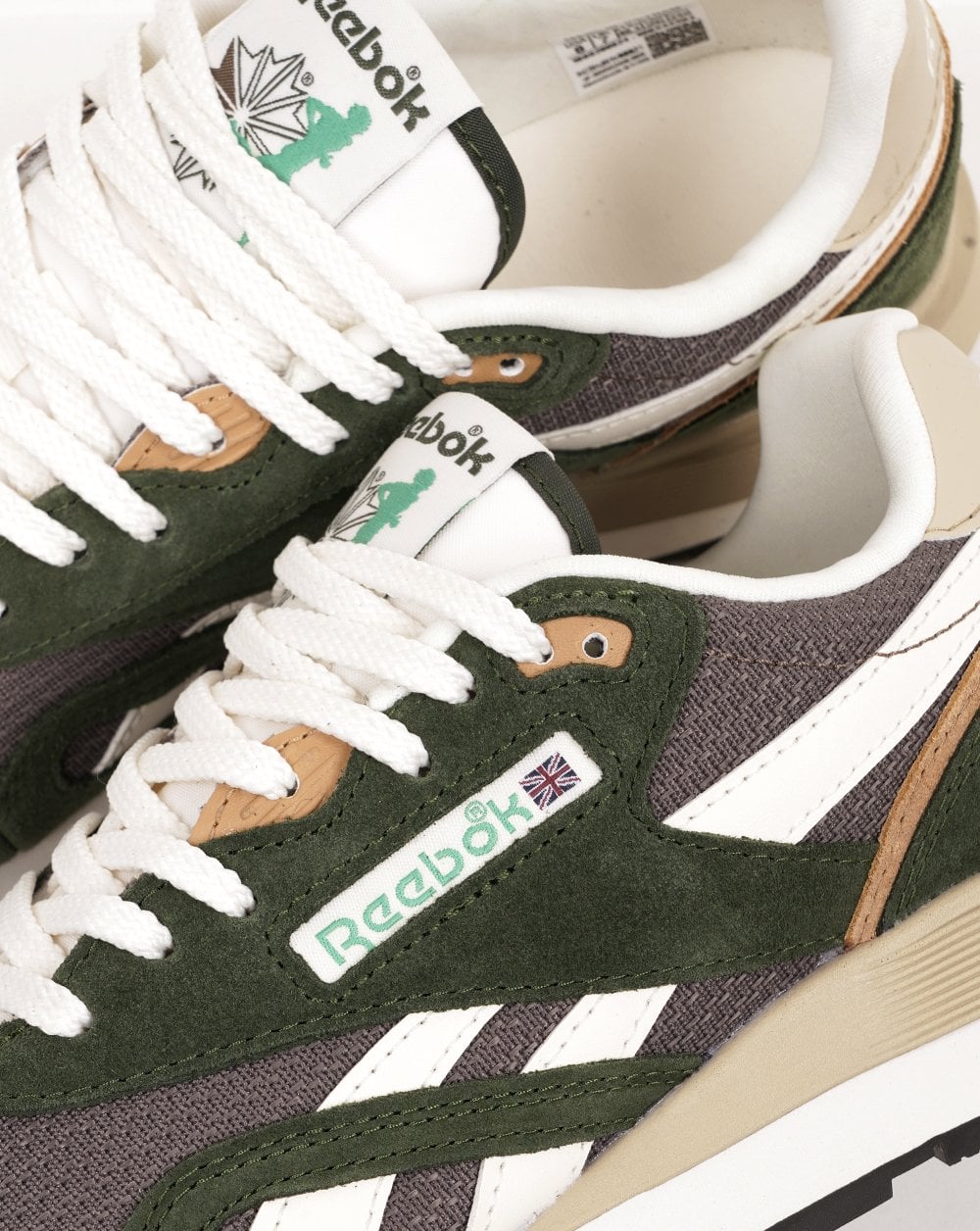 Reebok Classic Nylon 89 Trainers Grit Green/trek Grey/chalk - Image 3