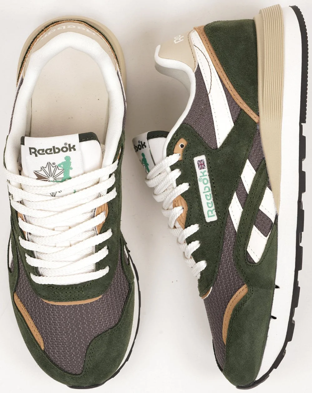 Reebok Classic Nylon 89 Trainers Grit Green/trek Grey/chalk - Image 4