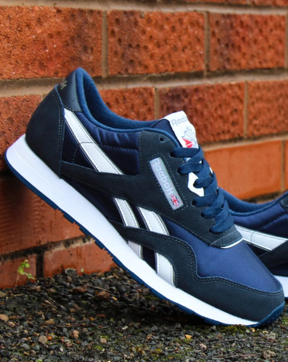 Reebok Classic Nylon Trainers Team Navy/Platinum