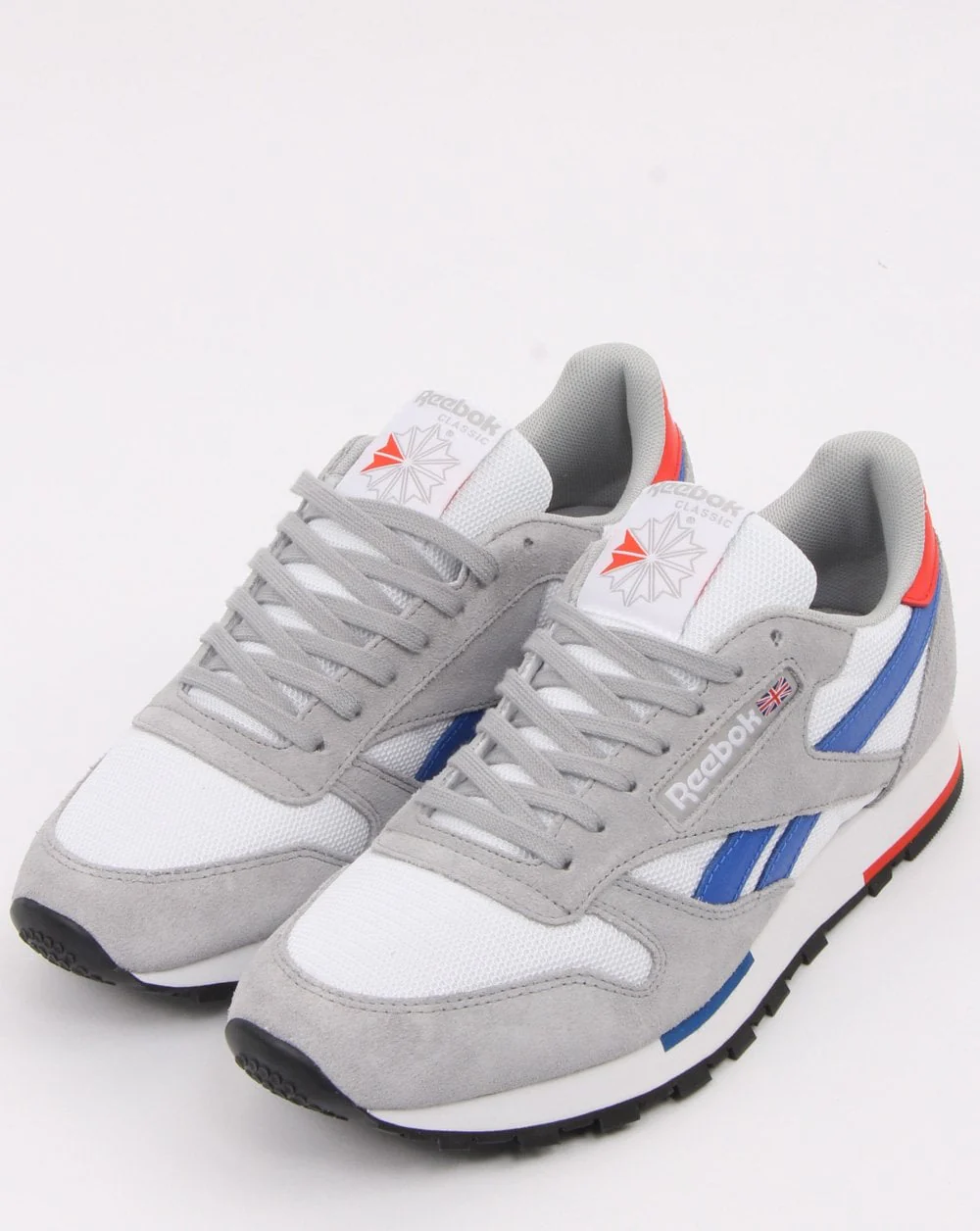 Reebok Classic Trainers White/Grey/Blue - Image 3