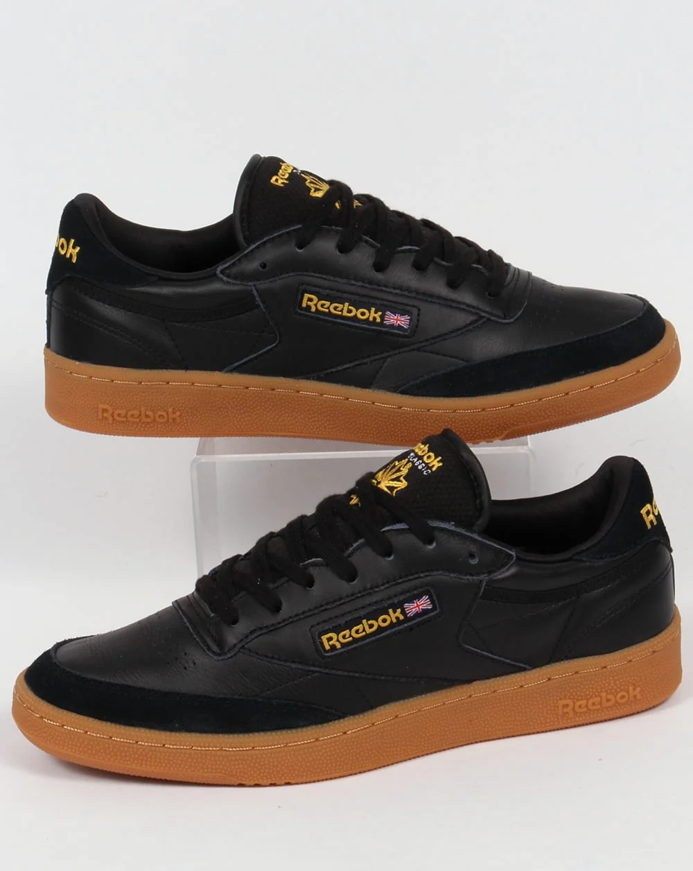 Reebok Club C 85 Trainers Black/Yellow