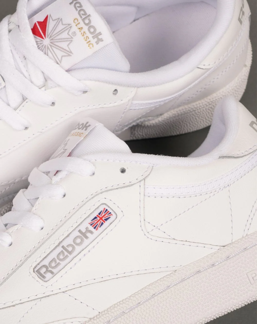 Reebok Club C 85 Trainers White/Sheer Grey - Image 3