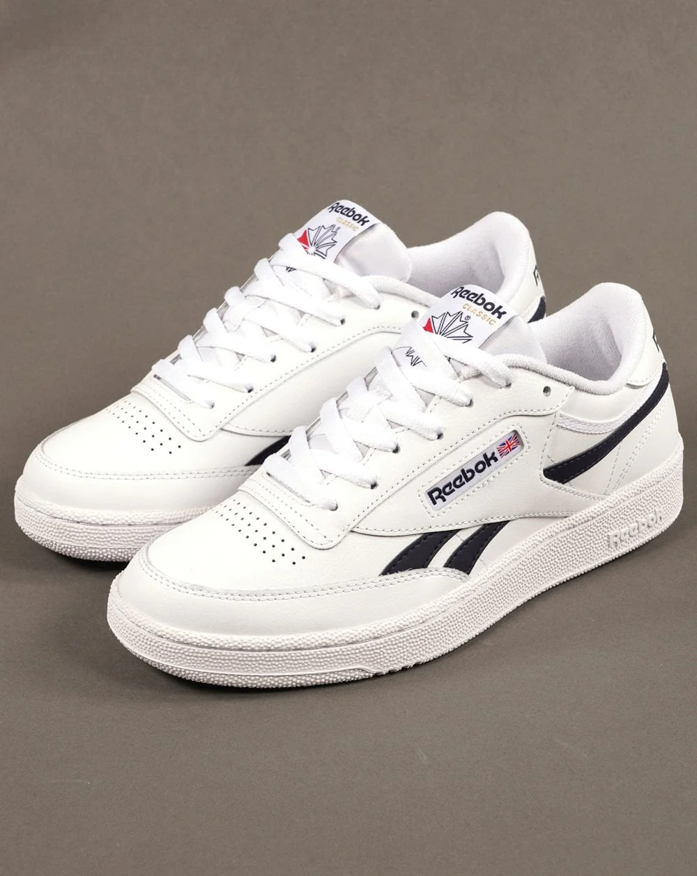 Reebok Club C Revenge Trainers White/Navy - Image 2