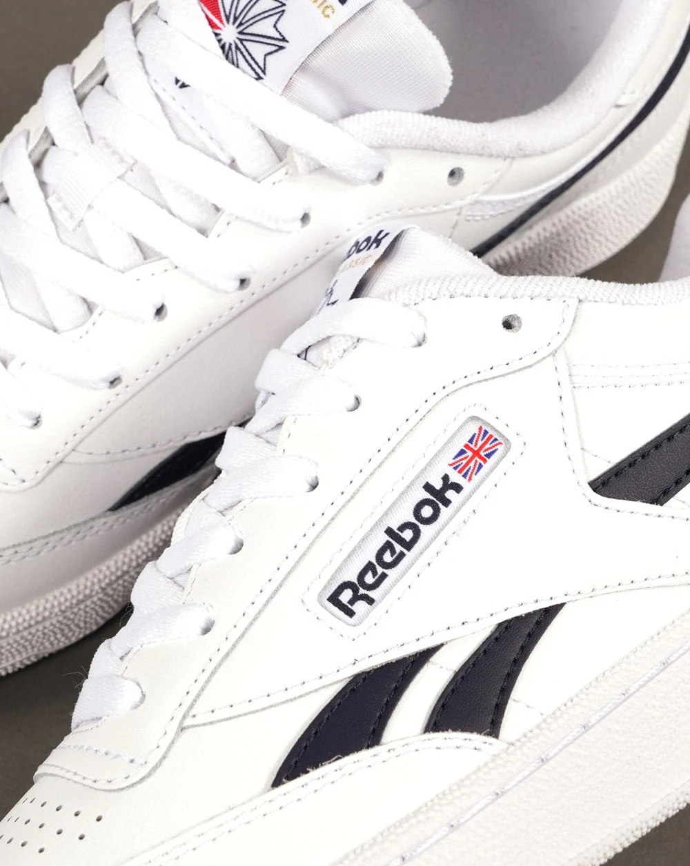 Reebok Club C Revenge Trainers White/Navy - Image 3