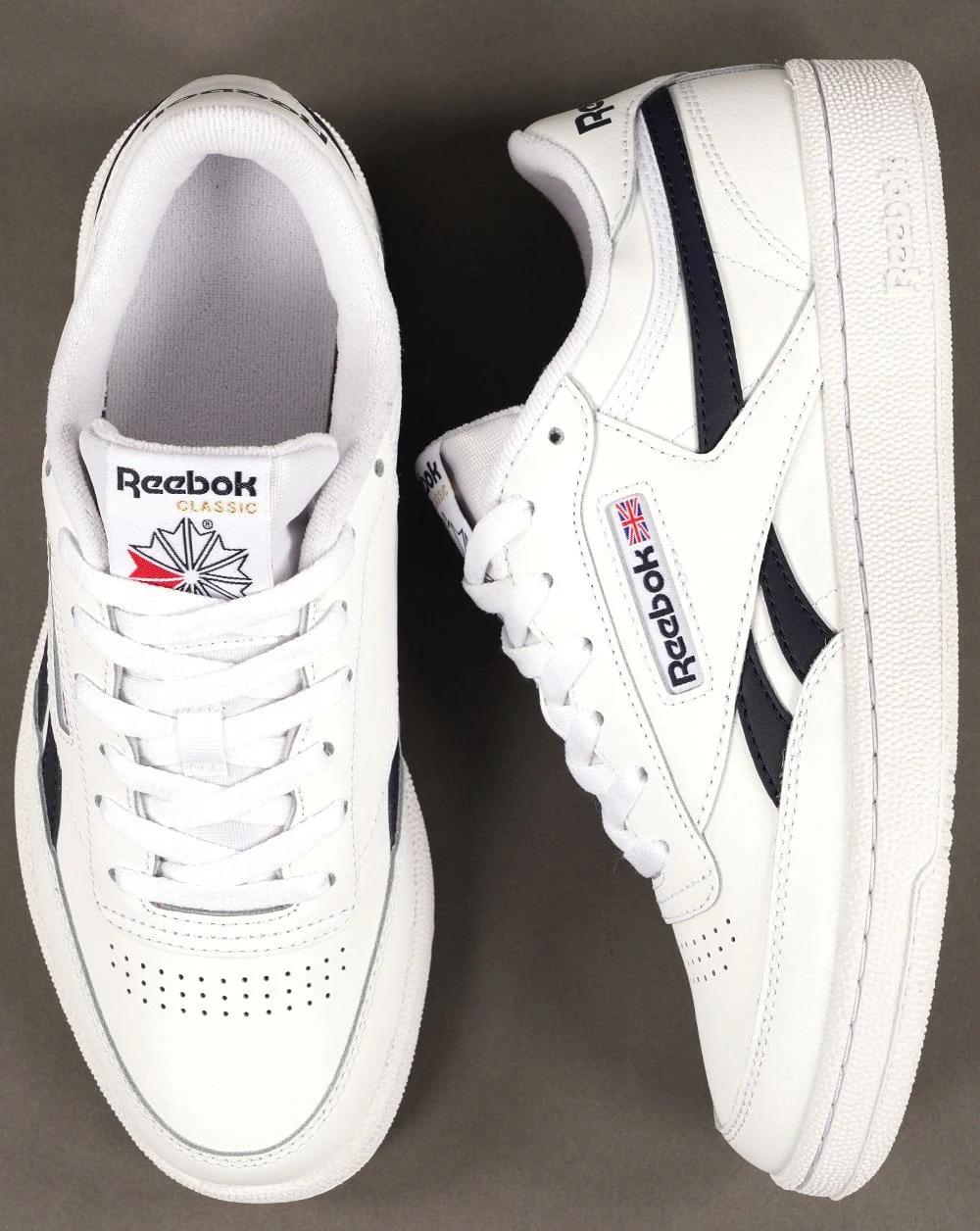 Reebok Club C Revenge Trainers White/Navy - Image 4