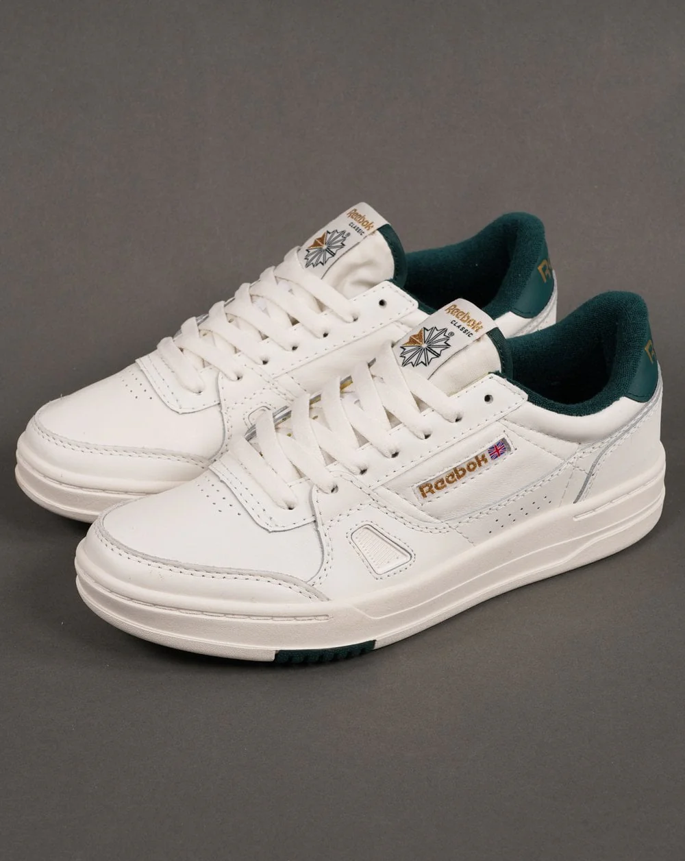 Reebok LT Court Trainers Chalk/Green - Image 2