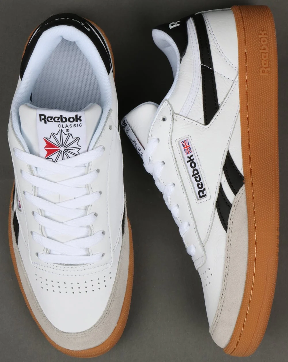 Reebok Revenge Plus Gum Trainers White/Snowy Grey/Black - Image 2