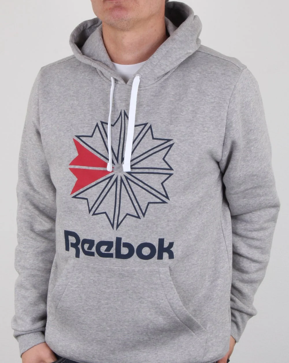 Reebok Starcrest Hoody Grey Heather - Image 3