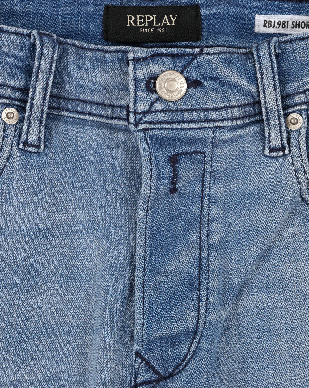 Replay Denim Shorts Light Blue - Image 2