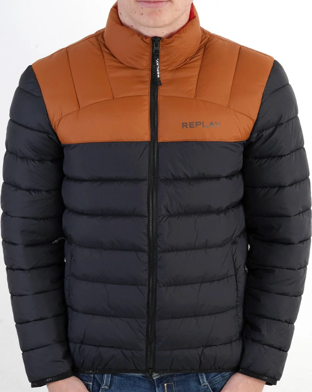 Replay Quilted Jacket Blackboard