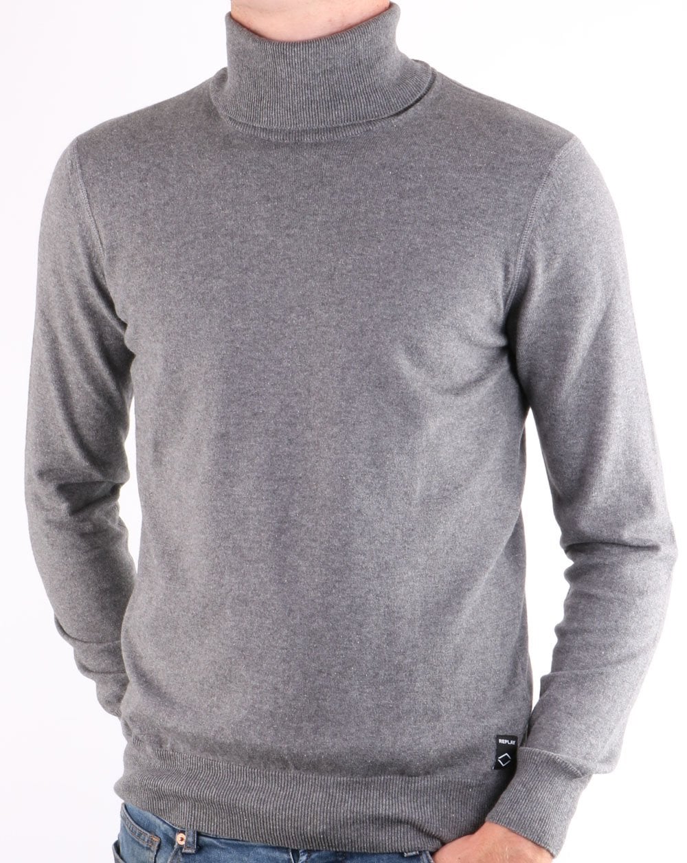 Replay Roll Neck Grey Melange - Image 2