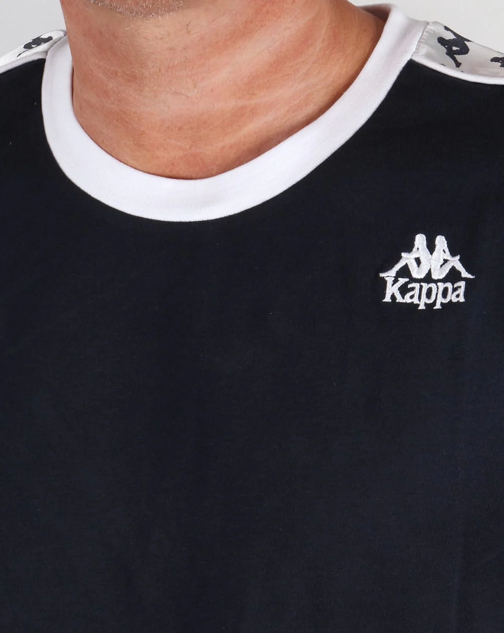 Robe Di Kappa Logo Ringer Taping T-shirt Navy - Image 2