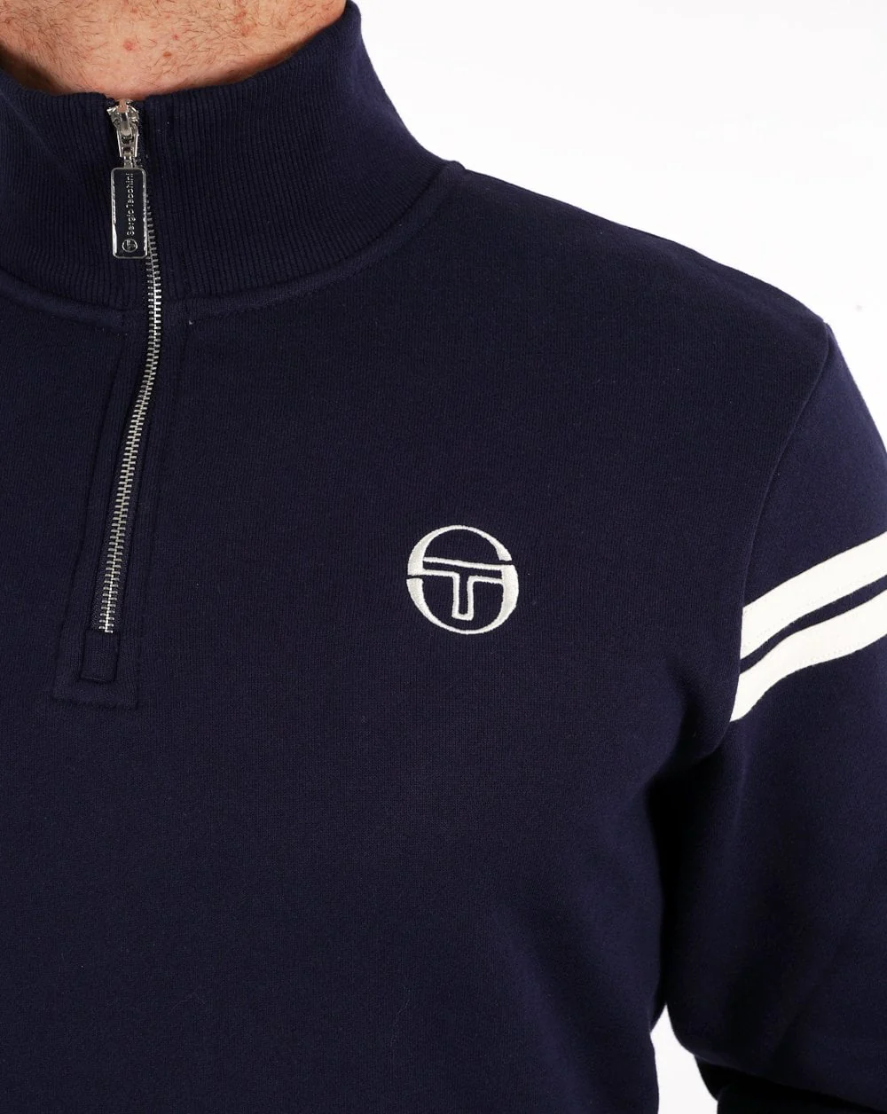 Sergio Tacchini 1/4 Zip Maurizo Sweat Navy - Image 2