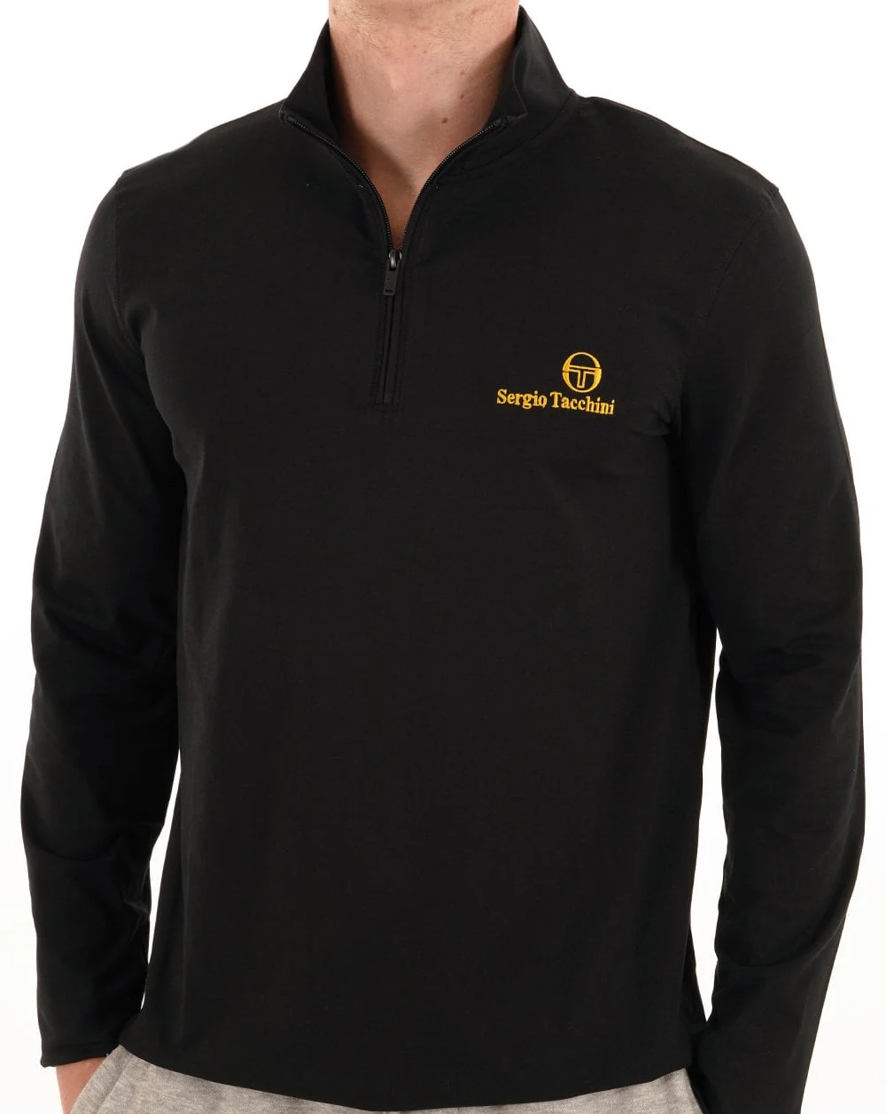 Sergio Tacchini 1/4 Zip Top Black