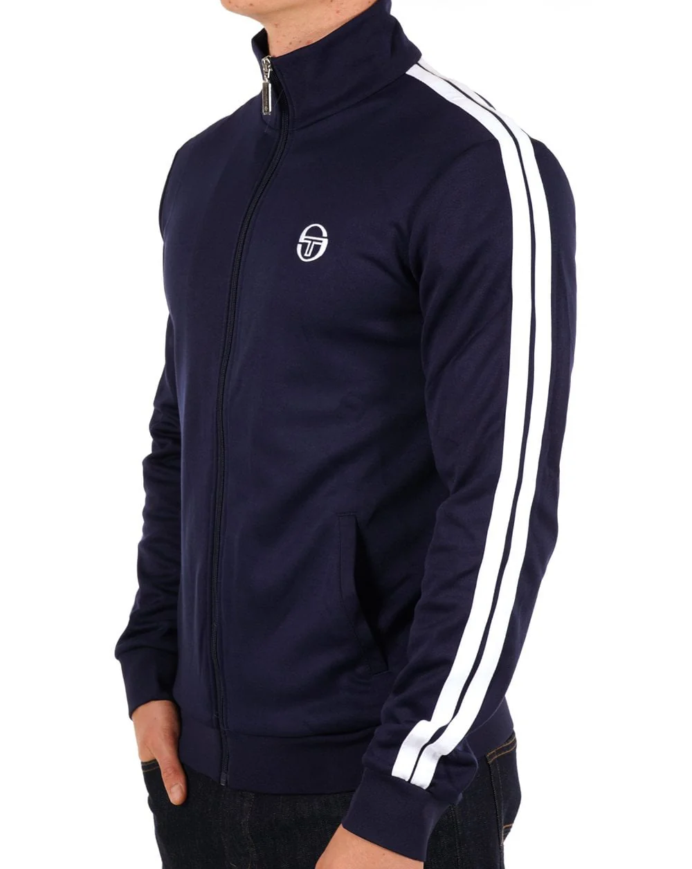 Sergio Tacchini 2 Stripe Track Top Navy White