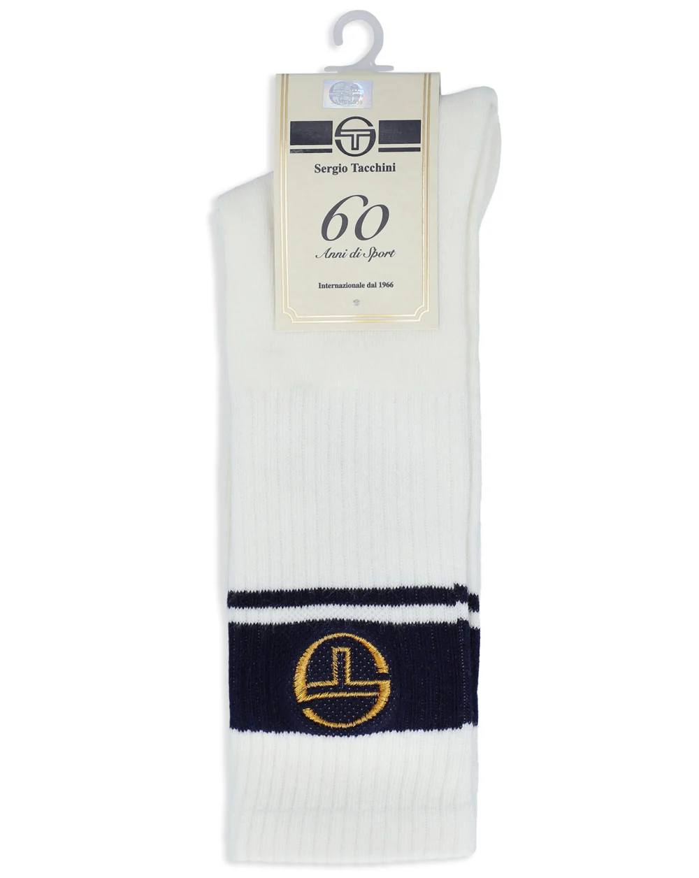 Sergio Tacchini 60th Anniversary Polo Shirt Box Gardenia/Navy - Image 7