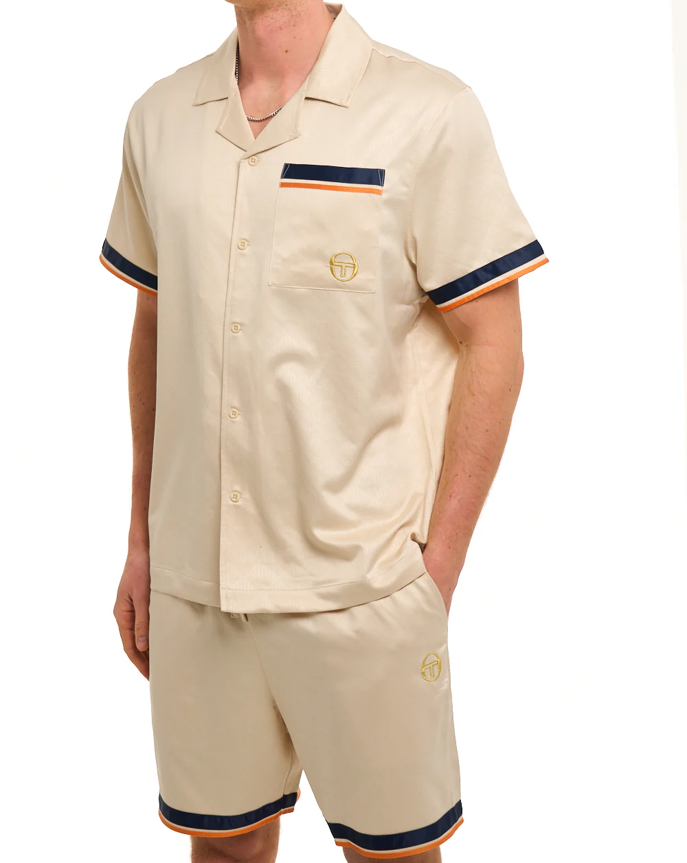 Sergio Tacchini Azzuri SS Shirt Sand - Image 2