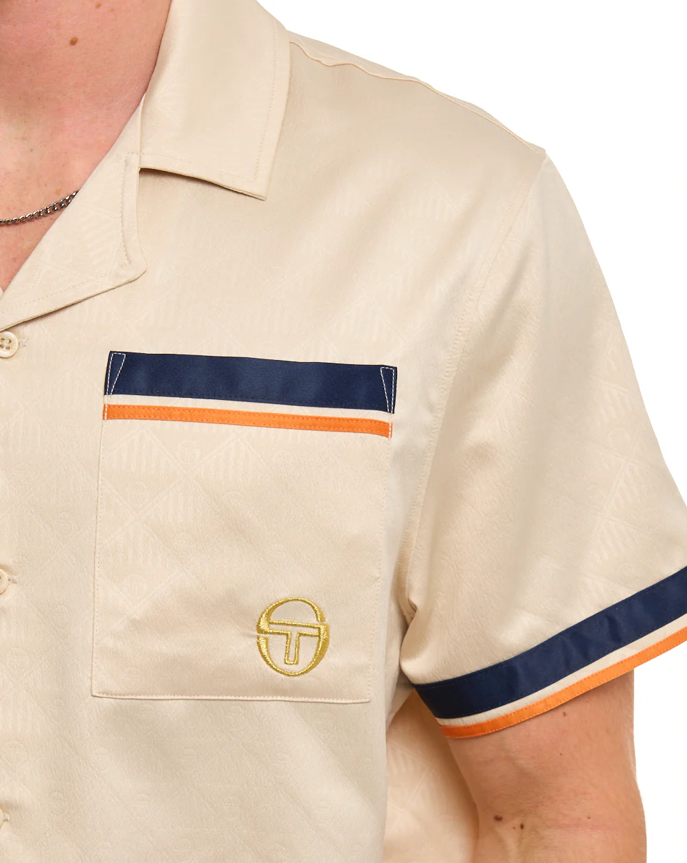 Sergio Tacchini Azzuri SS Shirt Sand - Image 4