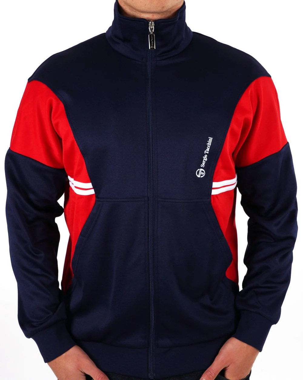 Sergio Tacchini Blow Track Top Navy Red - Image 2