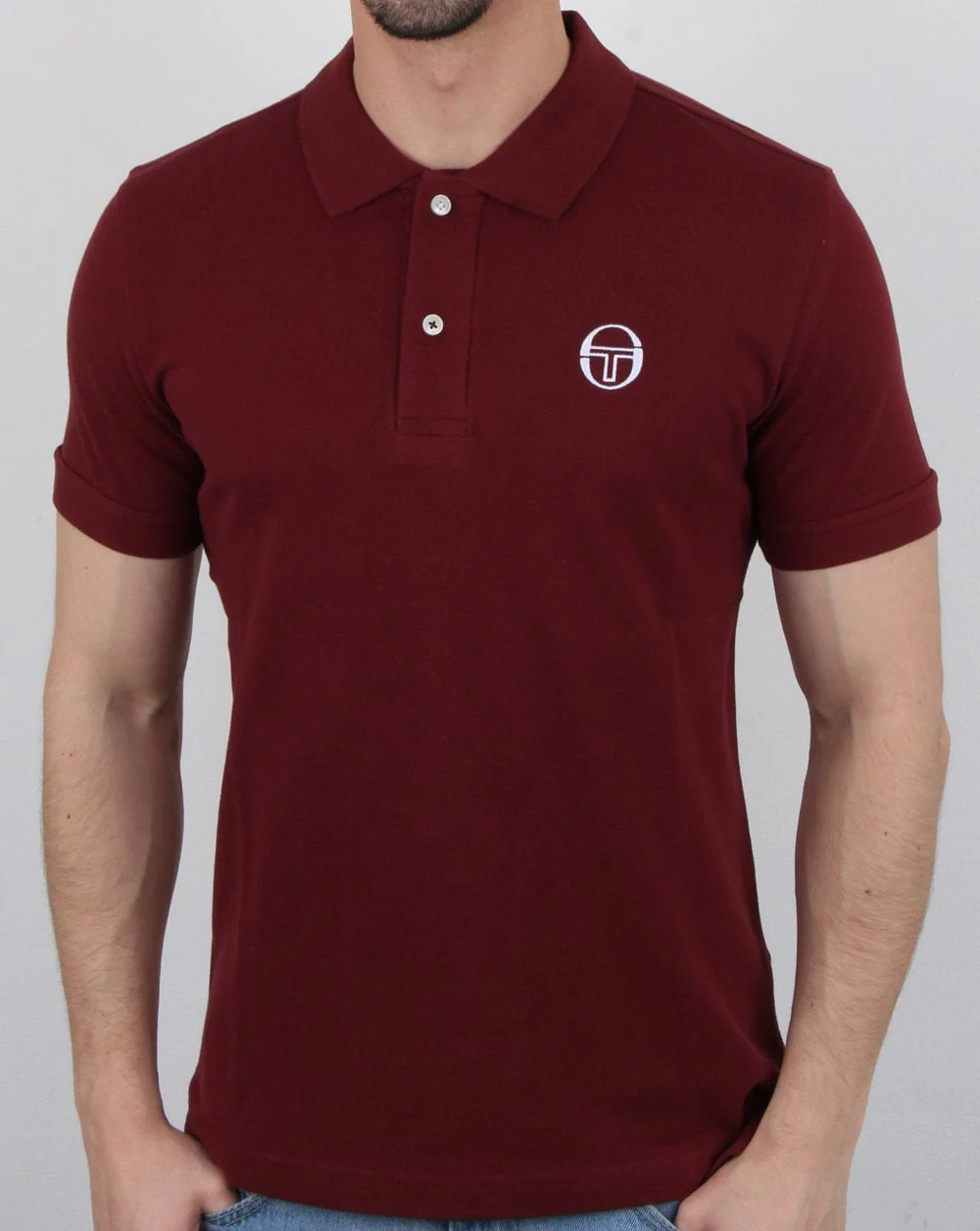 Sergio Tacchini Classic Polo Shirt Bordeaux/White