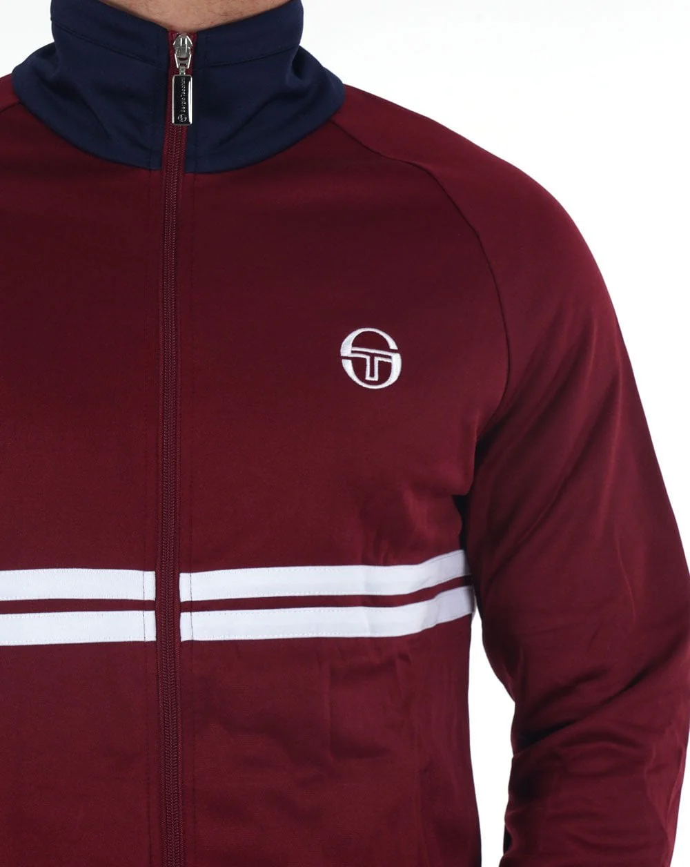 Sergio Tacchini Dallas Track Top Burgundy / Navy - Image 3