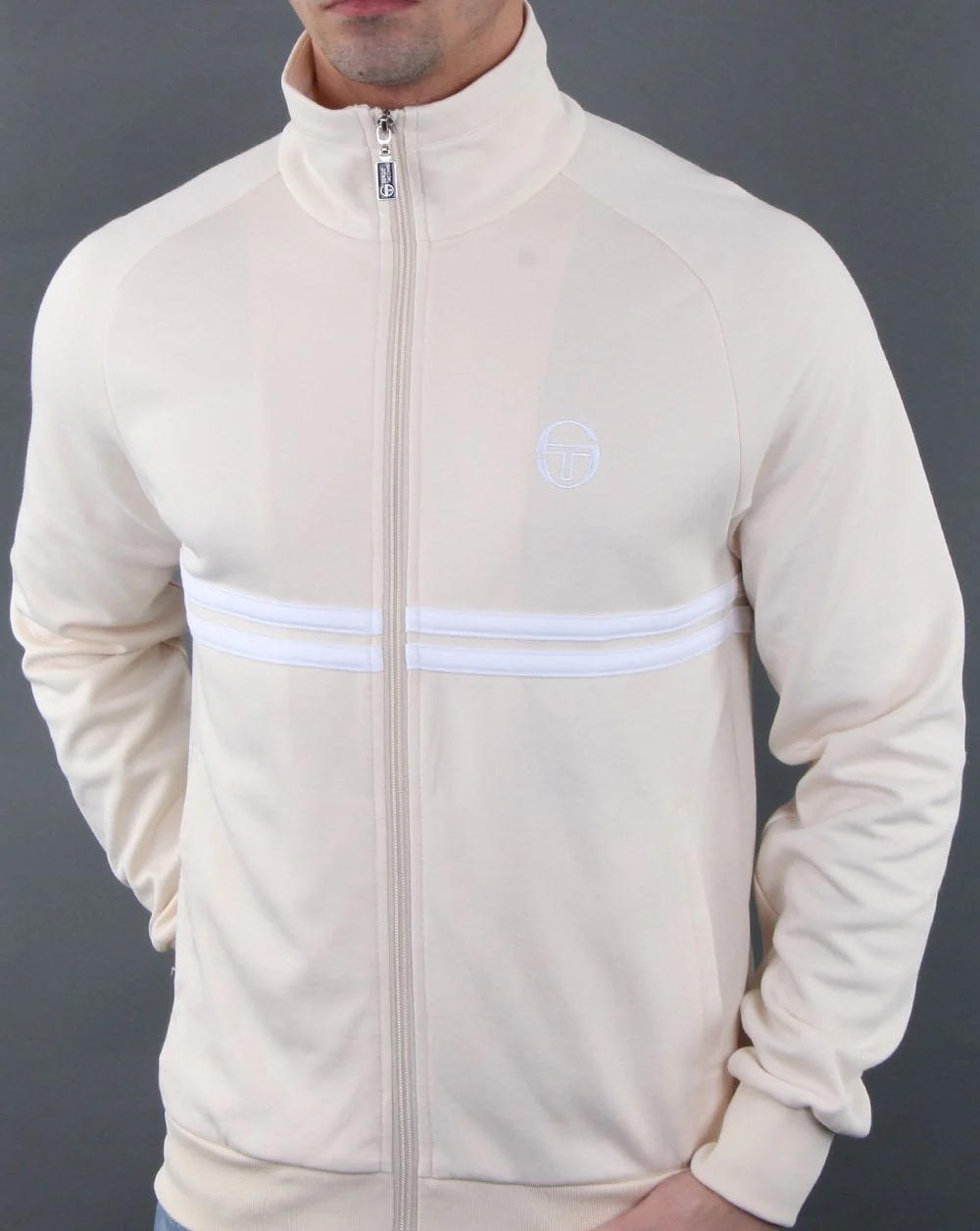 Sergio Tacchini Dallas Track Top Ecru/white - Image 2