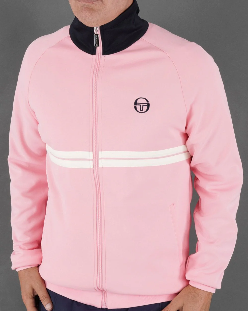 Sergio Tacchini Dallas Track Top Pink/Navy - Image 2