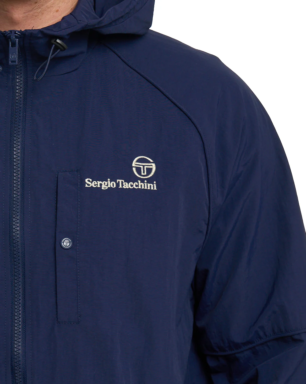 Sergio Tacchini Hooded Jacket Navy - Image 3