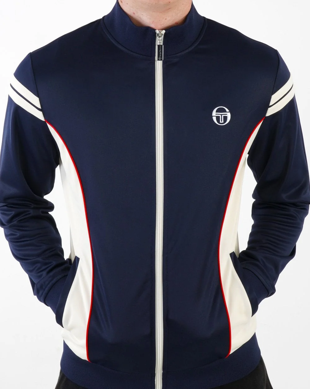 Sergio Tacchini Fjord Track Top Navy/Cream/Red - Image 4