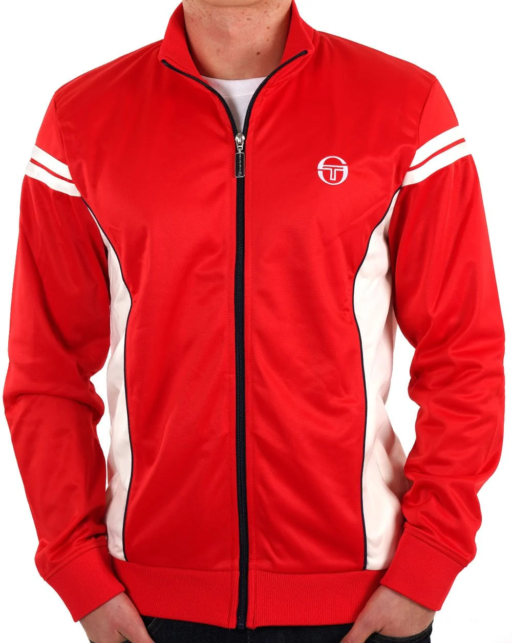 Sergio Tacchini Fjord Track Top Red / Off White - Image 2