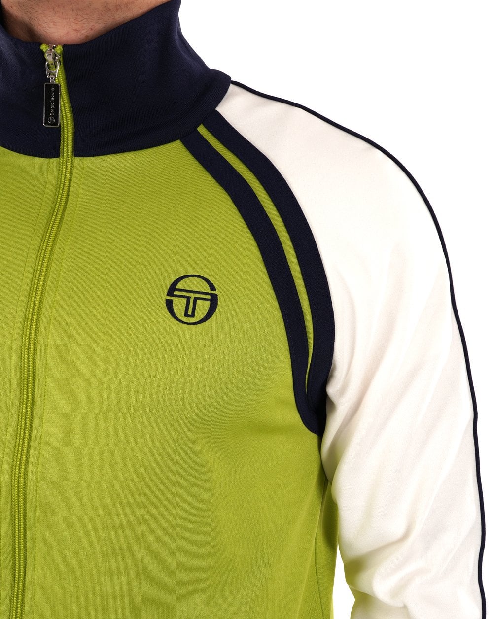 Sergio Tacchini Ghibli Track Top Green/Gardenia - Image 4