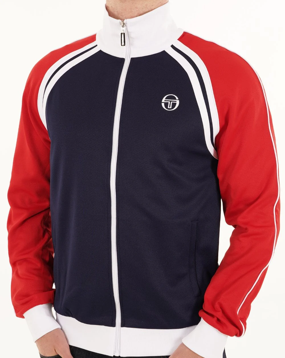 Sergio Tacchini Ghibli Track Top Navy Red - Image 2